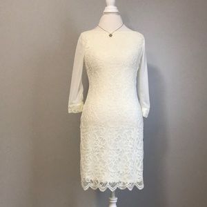 NWT Tiana B. White Lace dress